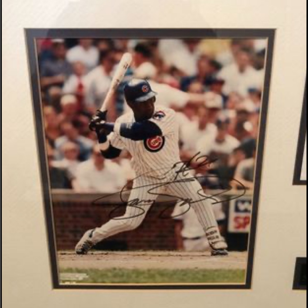 Sammy Sosa Autographed Picture in Frame